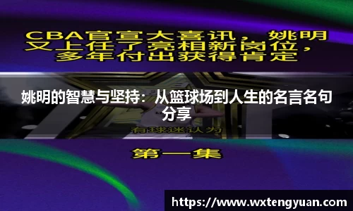 姚明的智慧与坚持：从篮球场到人生的名言名句分享